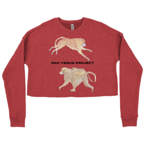 Cropped Sweatshirt with Baboons